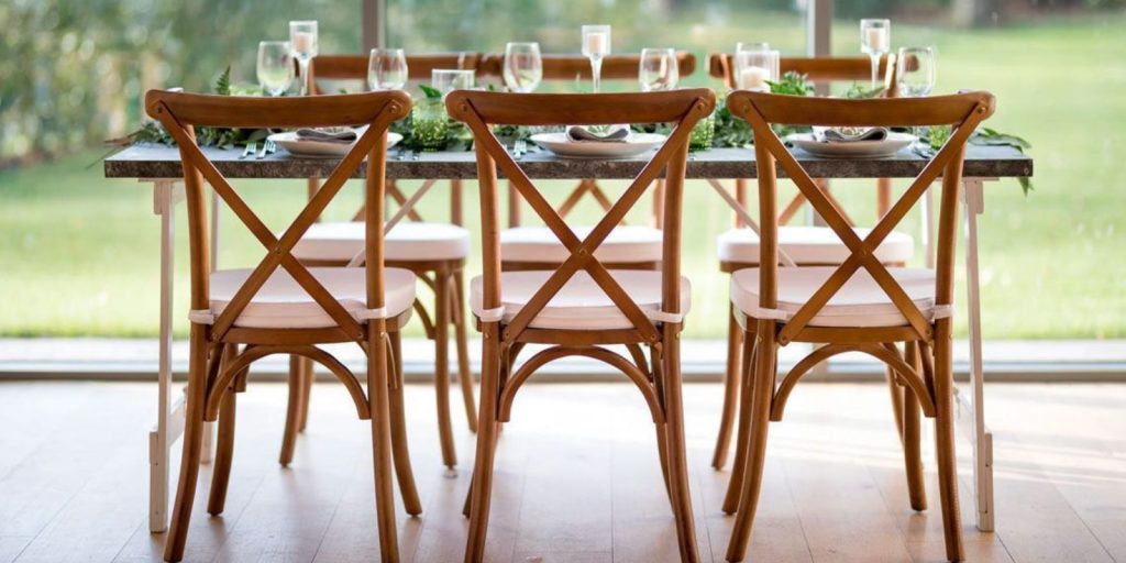 Silla Crossback de Madera Natural Color Nogal