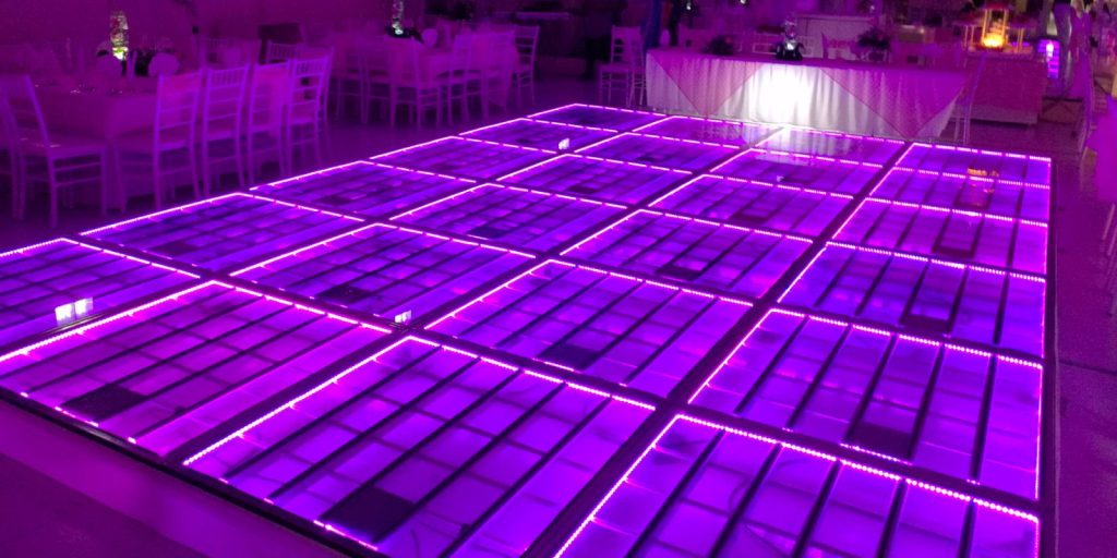 Renta de Pista De Cristal Iluminada