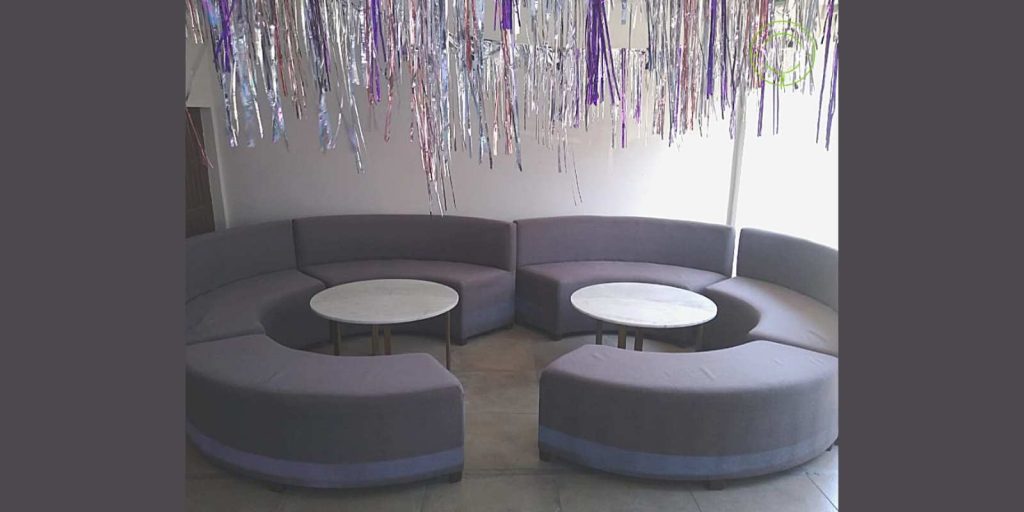 Renta Sala Lounge Redonda Gris