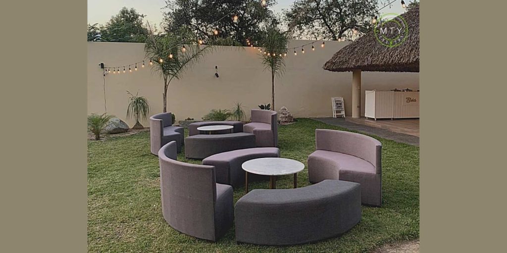 Renta Sala Lounge Redonda Gris