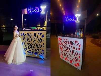 Carrito de Shots Con y Sin Alcohol