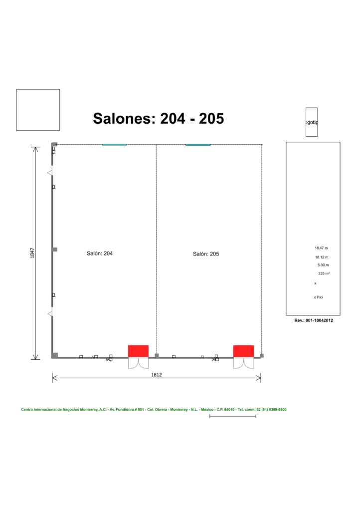 Renta de Salón 204-205 para posadas en Cintermex