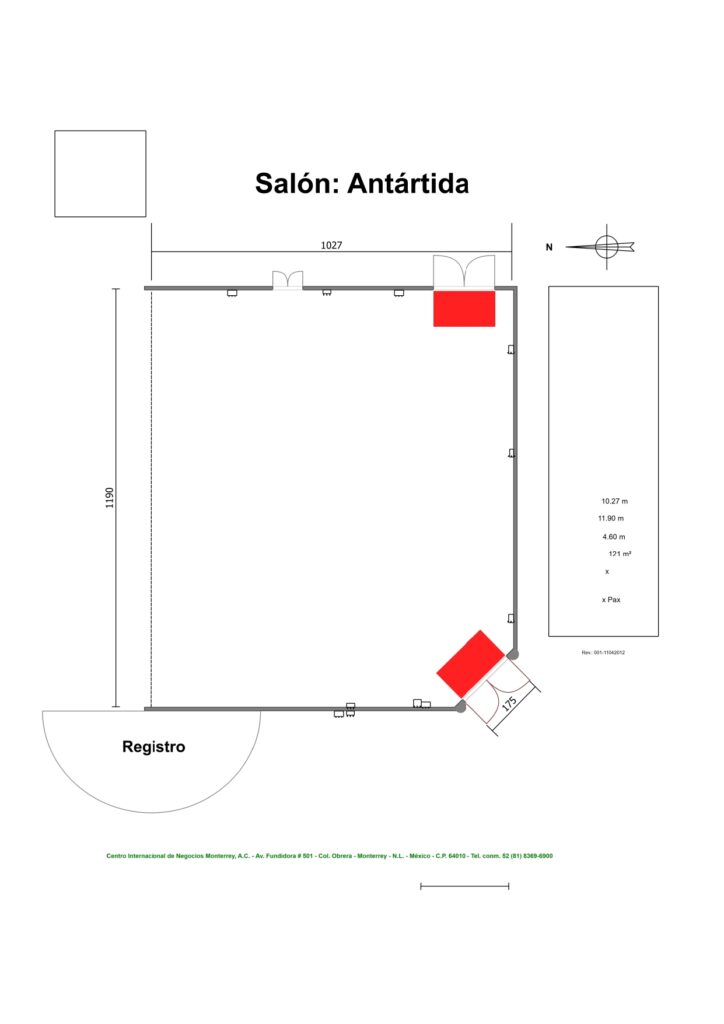 Renta de Salón Antártida para posadas en Cintermex