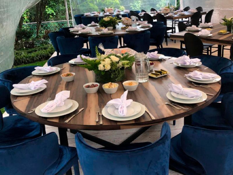 Renta de Mesas Línea Wood para eventos
