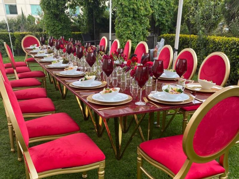 Renta de Mesas de Mármol Línea Kryion para eventos