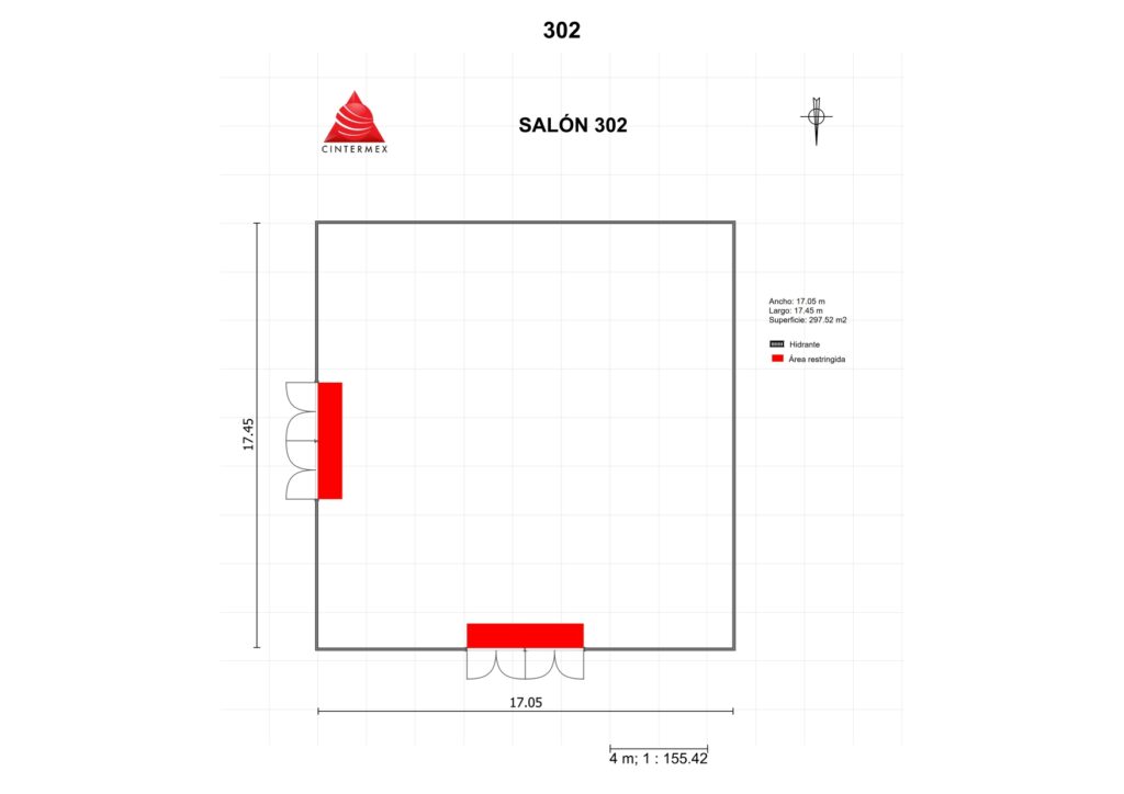Renta de Salón 302 para posadas en Cintermex