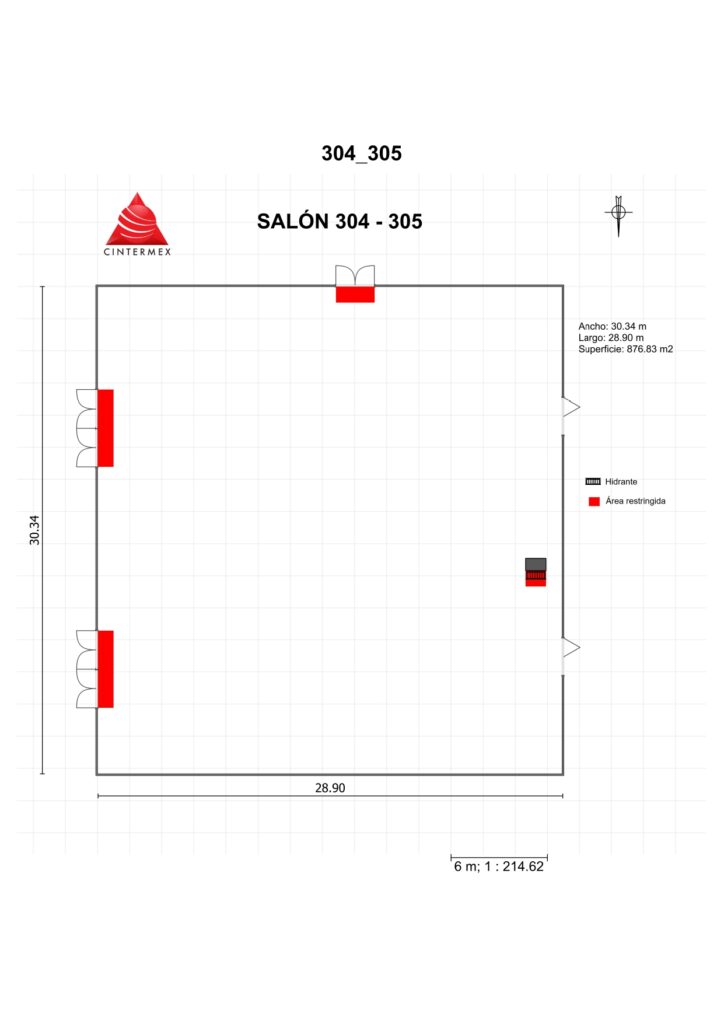 Renta de Salón 304-305 en Cintermex