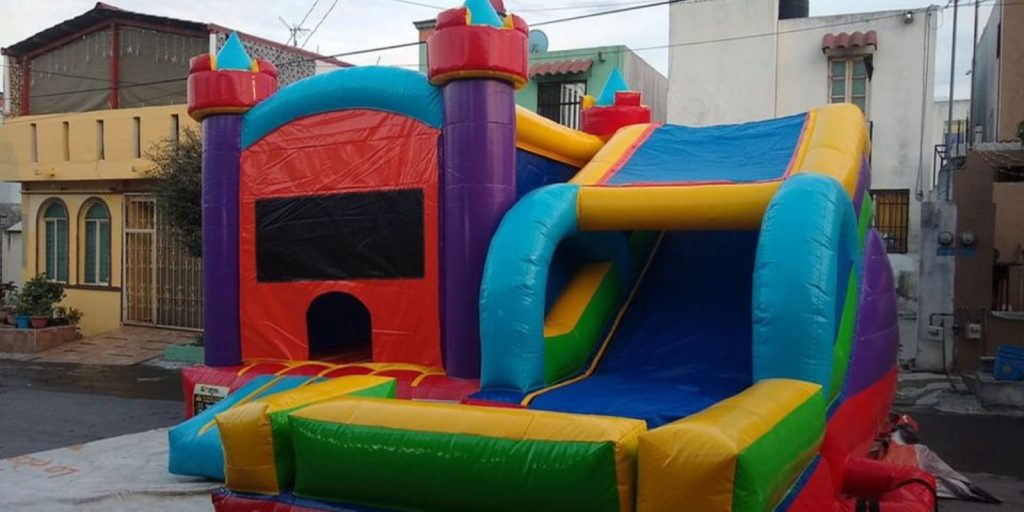 Renta de Inflable American Combo Seco y Acuático