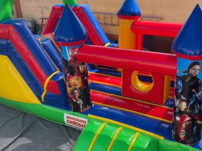 Renta de Inflable con temática escalador mix