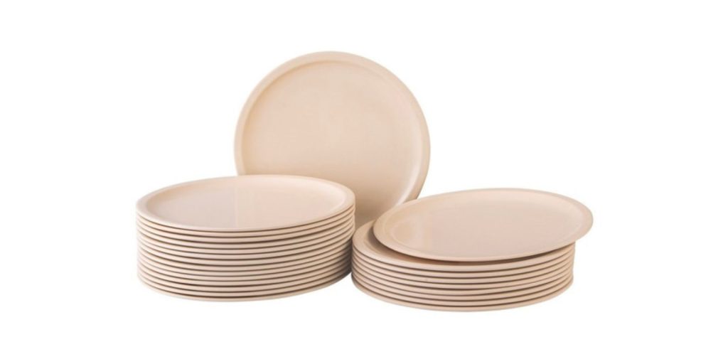 Renta de Plato Melamina Color Crema en Saltillo