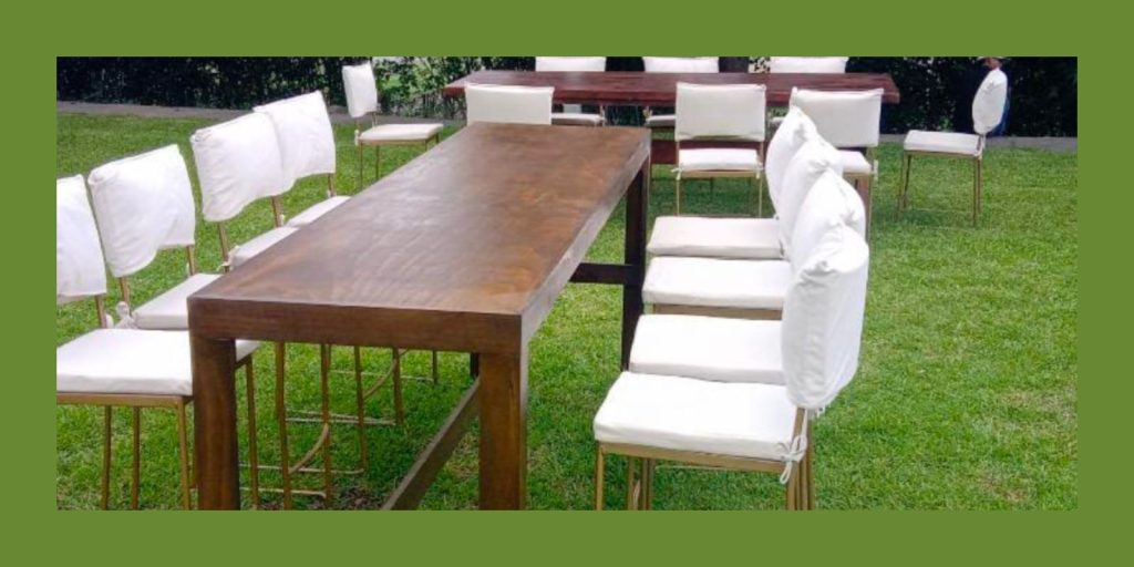 Paquete de Mesa Alta con 8 Sillas Periqueras en Saltillo