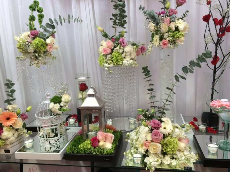 Paquete Decoración Centros de Mesa, Mesa principal y Arreglo de Entrada